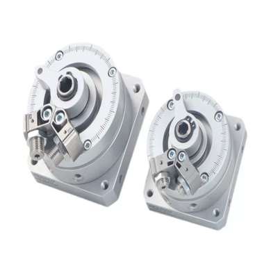 Size 25 Double-Acting Rotary Vane Pneumatic Swing Cylinder with 270° Swivel Angle for Jig Angle Switching