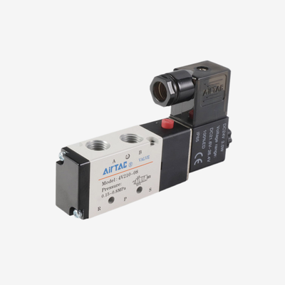 Cuộn dây Solenoid Airtac AC220V DC24V Cuộn dây thay thế riêng cho Van điện từ khí nén dòng 4V Lớp F cách điện Đầu nối Din Dung sai điện áp rộng