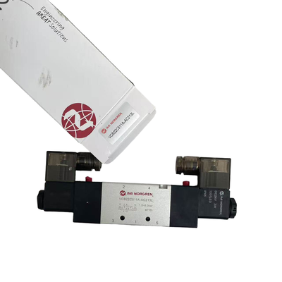G3/8 Máy van khóa điện cực kép NORGREN VCB22C511A-AC213L 24VDC 5/2 Máy van hướng khí nén cho hệ thống vận chuyển 1800 L/min Dòng chảy