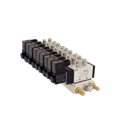 Van điều khiển khí nén Airtac 4V210-08, 7 đến 10 trạm, lưu lượng ngắn, rò rỉ khí thấp cho hệ thống điều khiển khí đa kênh