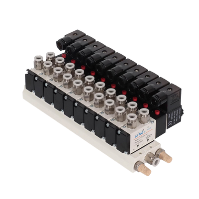 Van điều khiển khí nén Airtac 4V210-08, 7 đến 10 trạm, lưu lượng ngắn, rò rỉ khí thấp cho hệ thống điều khiển khí đa kênh