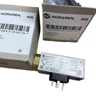 Công tắc áp suất ren G1/4 0.5-8bar NORGREN 0880323 Màn hình áp suất cho đường ống chất lỏng máy công cụ