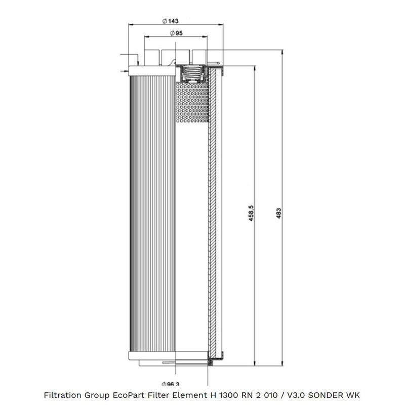 H 1300 RN 2 010/SONDER WK Bộ lọc thủy lực phụ tùng 1μ ~ 100μ