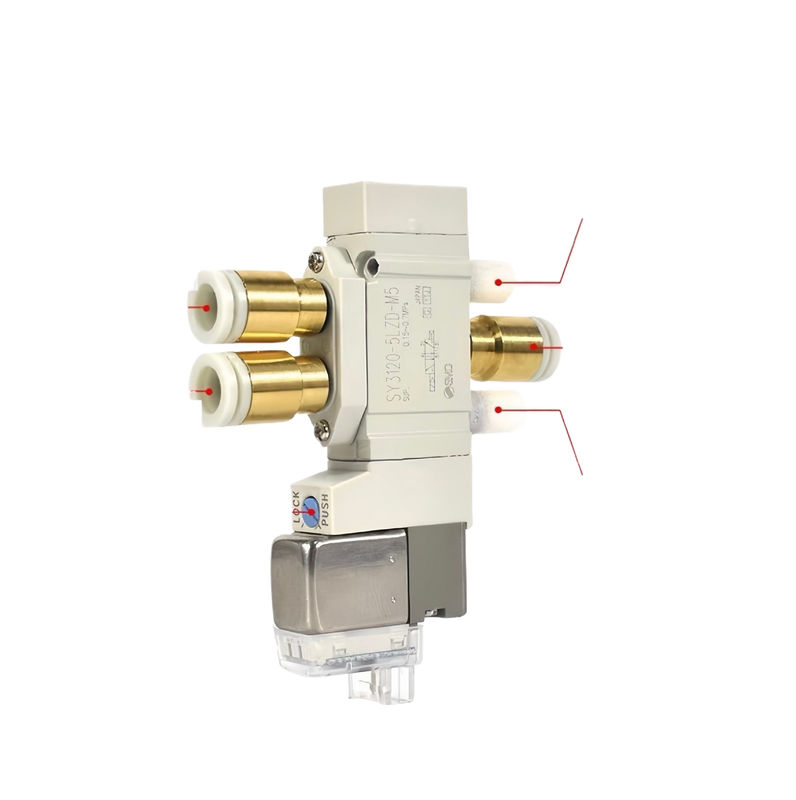 SMC SY3420-5LZD-C4 Pneumatic Solenoid Valve DC24V 3 Position Exhaust Center Port Size Ø4