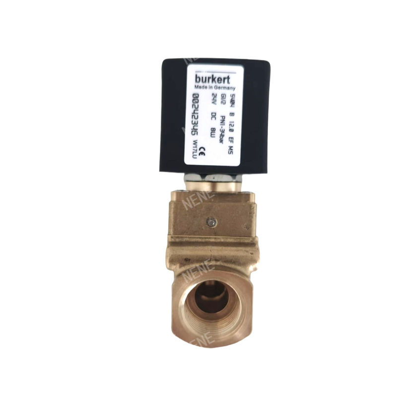 00126162 6014 D van điện burkert trực tiếp hoạt động kết nối tấm đáy bình thường mở 2.0 lỗ dòng chảy AC24V 8W Ventil đồng 0 ~ 10bar