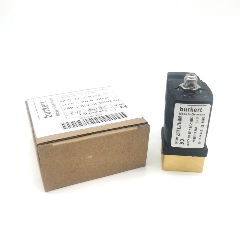2/2 Khởi mở bình thường 00295651 van điện tử Burkert 20 lỗ dòng chảy FKM (Fluor rubber) thân van đồng niêm phong AC220V 8W 1-25bar