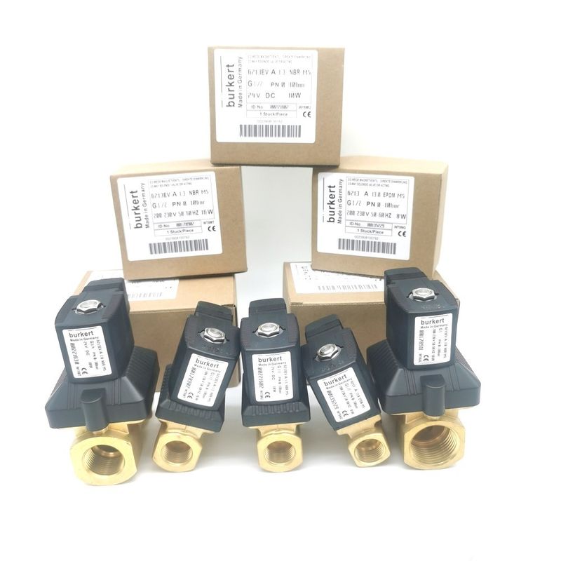 Burkert Solenoid Valve FKM Seal 00126091 24VDC 8W 0~6bar 6013 Loại hoạt động trực tiếp G1/8 Inch 2/2 Thường đóng 3.0 lỗ dòng chảy