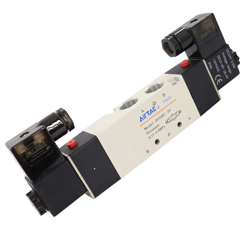 Airtac 4V330C-08 DC24V 4V330C-10 AC220V Solenoid Air Valve ((5/2,5/3 cách) - 4V330C08B