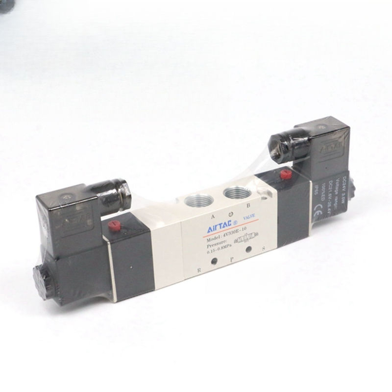Airtac 4V330E-10: Solenoid Air Valve ((5/2,5/3 cách) - 4V330E10BI 4V330P-10 AC220V