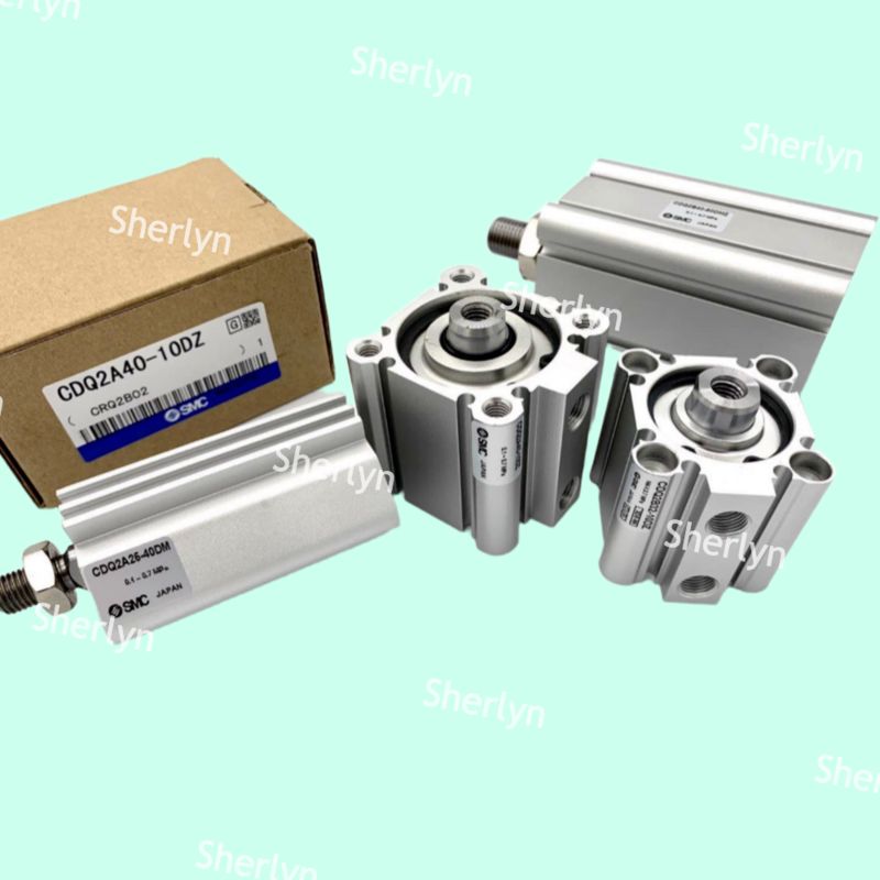 CQ2A12-50D Xi lanh nhỏ gọn SMC Loại tiêu chuẩn Tác động kép Thanh đơn Dòng CQ2 Đường kính 12