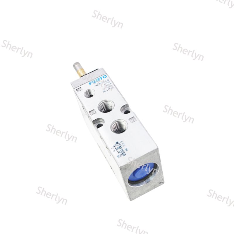 Van điện từ Festo MFH-5-1/4-B, 5/2 Monostable Mec Spr, Pilot bên trong, 2-10 Bar