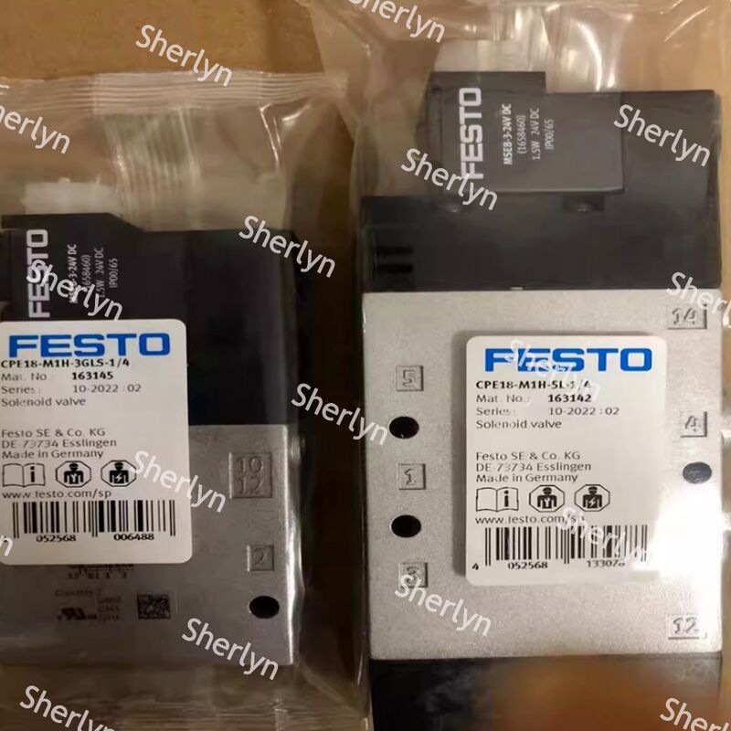 Van điện từ FESTO CPE18-M1H-3GL-QS-8 163149 3/2, Đóng, Đơn ổn