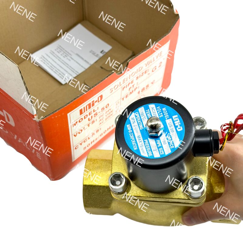 US-50 UNID Pneumatic Solenoid Valve Brass 2" ORIFICE 50 mm 2 Inch -5 °C ~ 185 °C