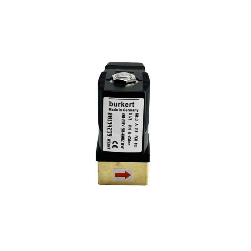 6013 Series BURKERT Fluid Control Solenoid Valve 00134249, Áp suất cao 16bar,G1/8 Interface,2.5mm Bore,FKM Seal chống ăn mòn,24VDC 8W