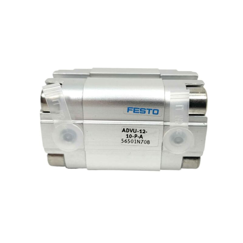 Sản xuất chất bán dẫn Festo ADVU-16-25-P-A 156511 Chủ đề bên trong đột quỵ 25mm Xi lanh khí nhỏ gọn Cổng M5 tác động kép 16mm Vòng từ tính ISO 6432