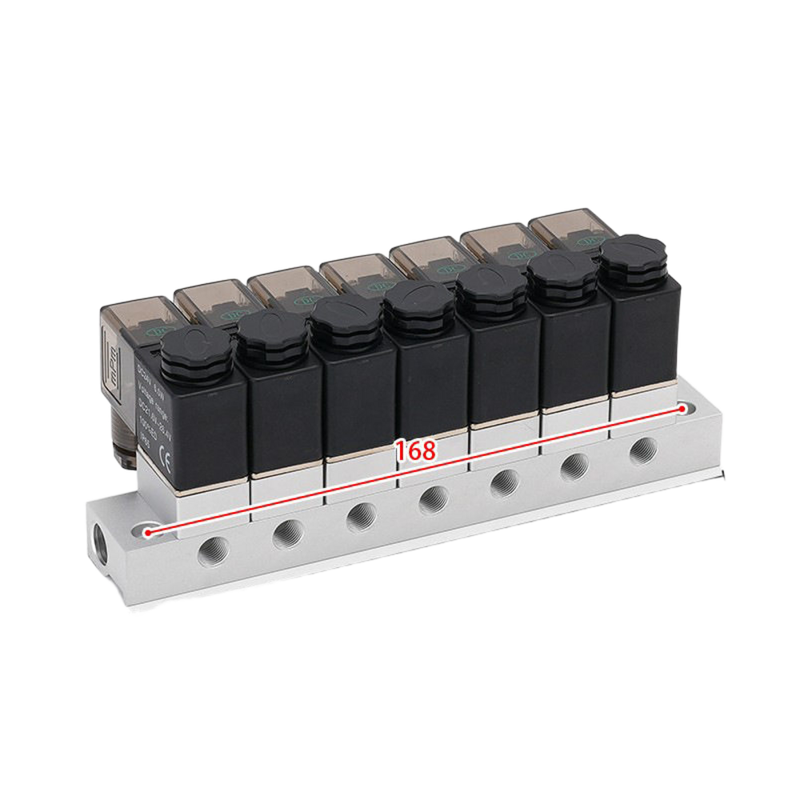 FKM Seal Ring 1-Inlet-6-Outlet 2V025-06-6F Solenoid Valve Manifold và 2V025-06-7F 1-Inlet-7-Outlet