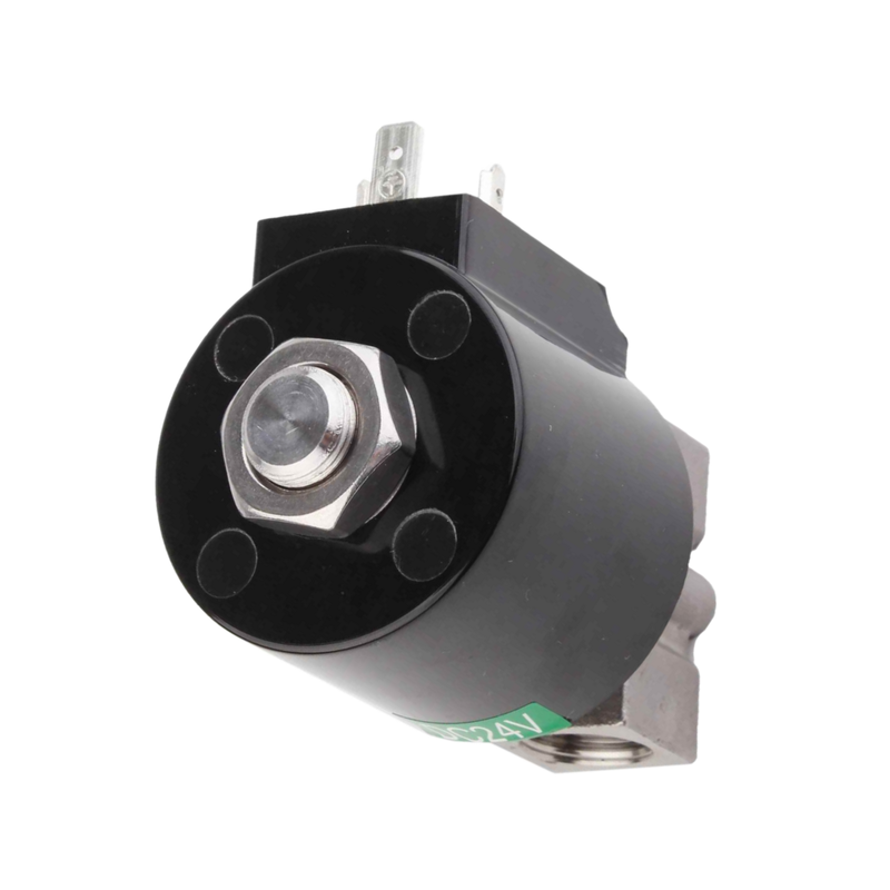 8.7AAS020B Kích thước cổng 1/2 3/8 Van điện từ khí nén Thép không gỉ 304 Vật liệu cơ thể Kích thước lỗ 2mm