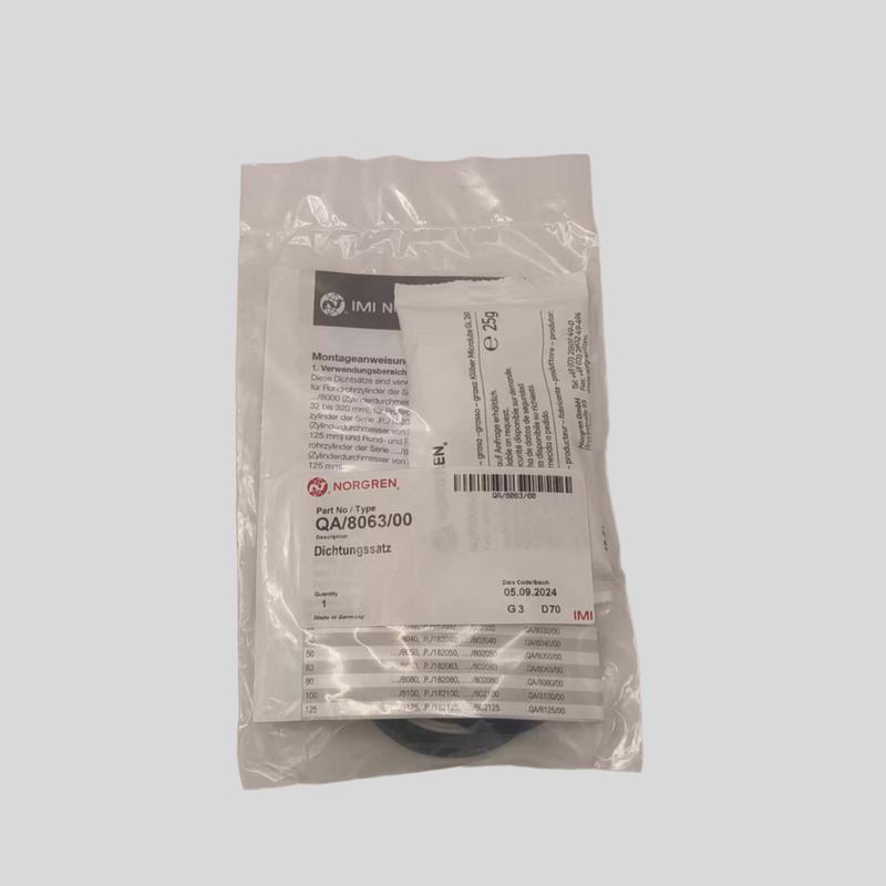 Norgren Công nghiệp khí nén xi lanh phụ kiện niêm phong QA/8040/00 Mặc chống đập kín bộ phận phù hợp cho 40mm Bore xi lanh giảm thời gian ngừng hoạt động của thiết bị lắp ráp tự động