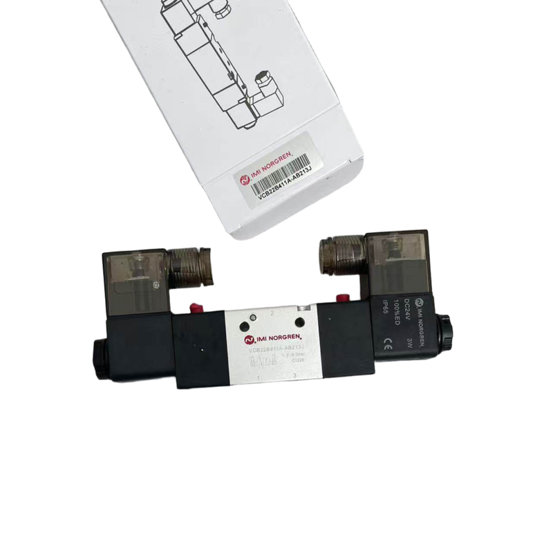 3/2 Máy phun điện cực cao gấp đôi đóng bình thường IMI NORGREN VCB22B411A-AB213J G1/4 Máy phun khí 24VDC cho niêm phong mạch chân không NBR
