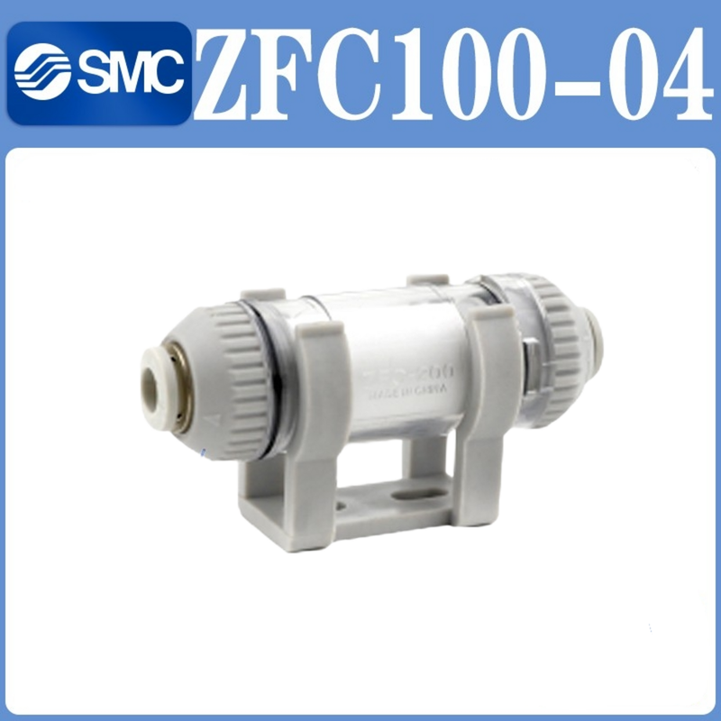 Bộ lọc hút khí SMC ZFC100-04 dòng ZFC nhỏ gọn, lọc 10µm, phần tử lọc có thể thay thế, khớp nối nhanh, bảo vệ bộ tạo chân không và mạch khí nén tự động
