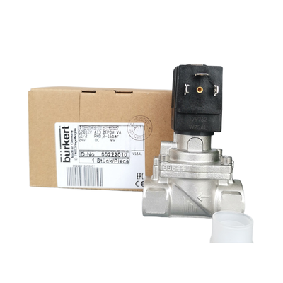 Van điều khiển điện từ Burkert 6281 Cỡ lớn NO G1 1/4 Thân van bằng thép không gỉ FKM Seal Trơ 25mm Lỗ thông hơi 8W Cuộn dây DC24V AC24V AC220V Tùy chọn 00228396 00228397 00228398