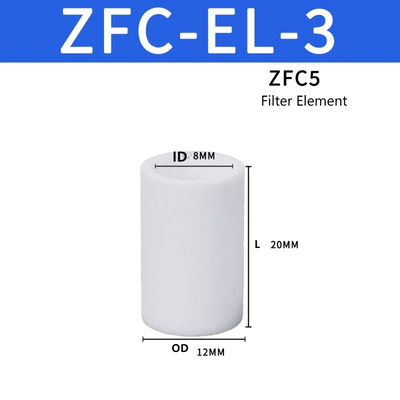 SMC ZFC-EL-3 ZFC Series Cartridge bộ lọc chính xác Khả năng giữ bụi cao Ngăn chặn các hạt bụi mịn cho robot chọn và đặt Tự động hóa ống dẫn chân không khí